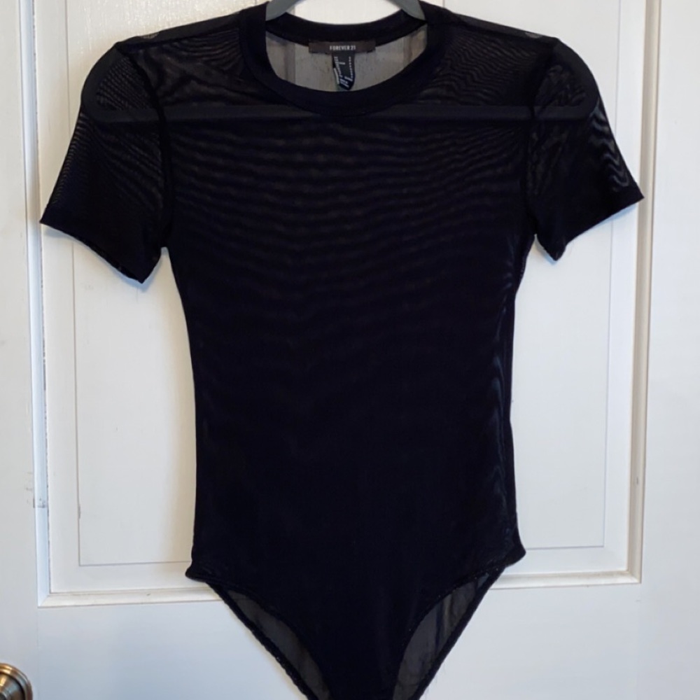 Sheer Black Bodysuit